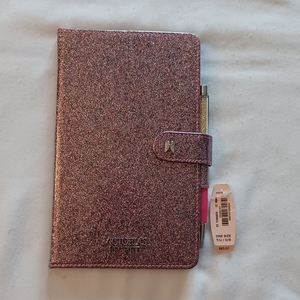 Victoria's Secret Pink Glittery Journal with Pen NWT